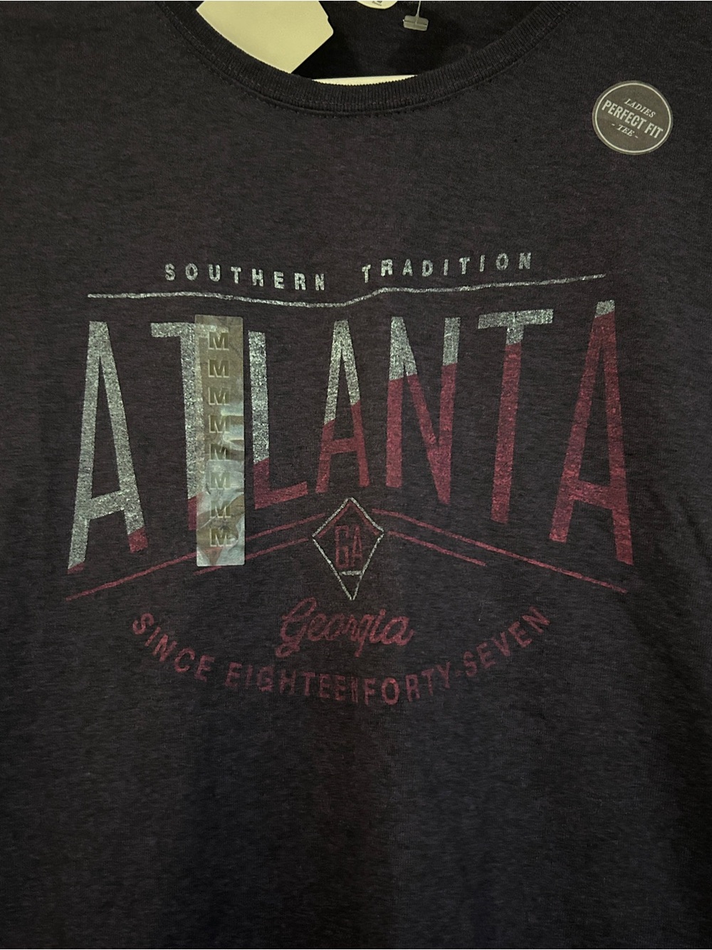 NWT!! Atlanta Graphic Tee - Navy Women's Short Sleeve Top - Picture 2 of 4